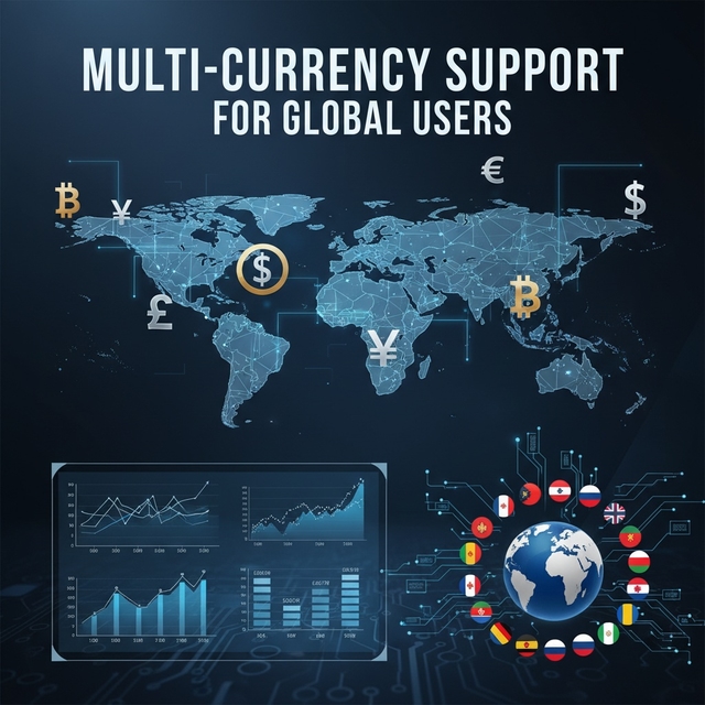 Multi-Currency Support For Global Users Multi-currency finance dashboard